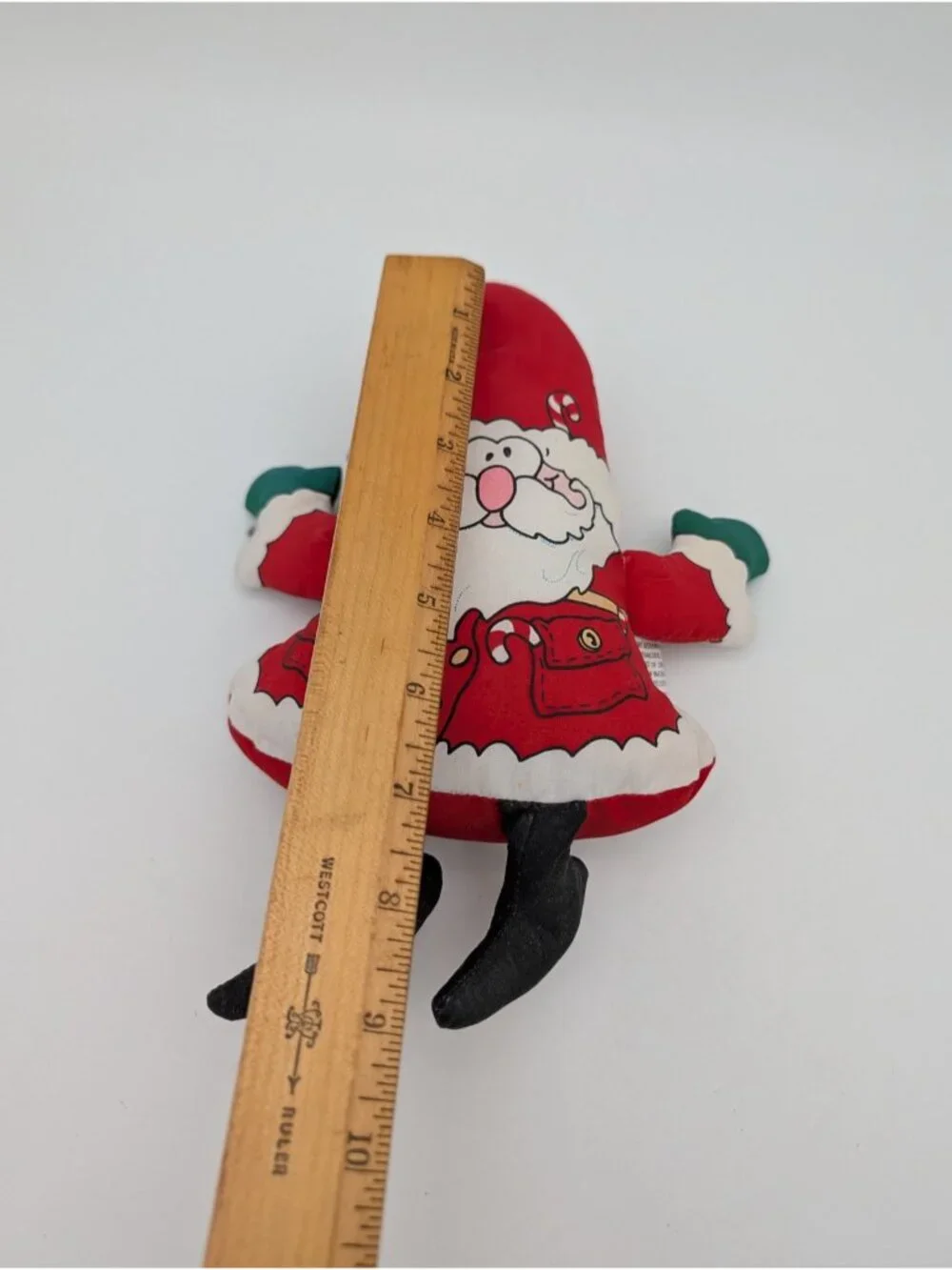 Vintage plush silly goofy Santa Claus christmas home decor star 1989